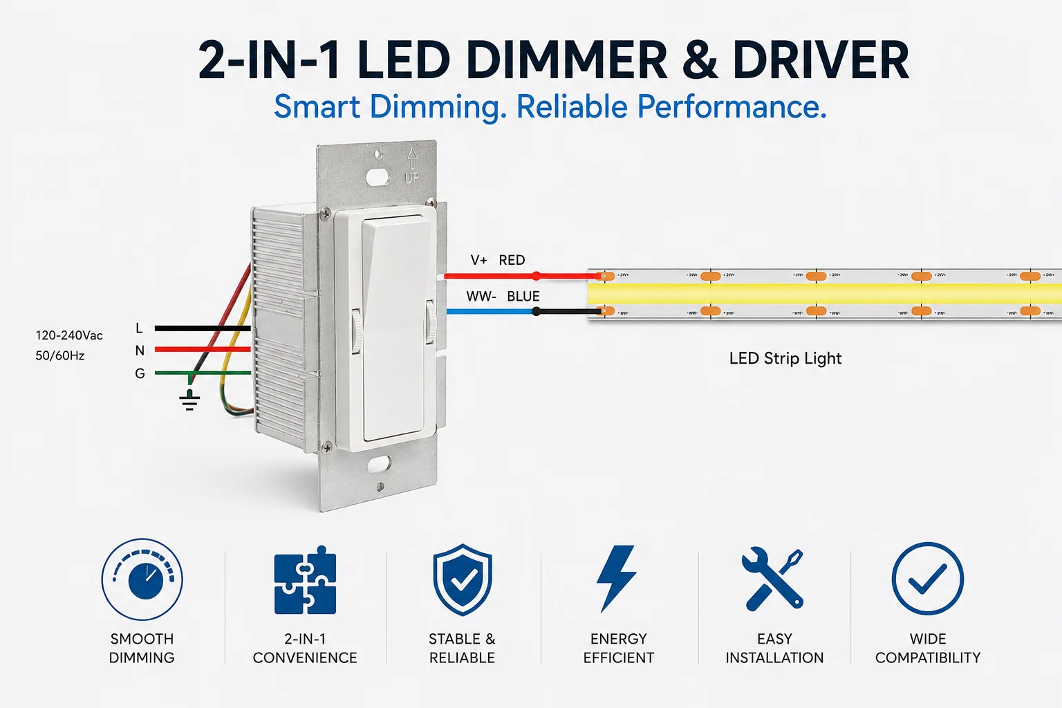 JLAD Series dimmer driver combo for low-voltage LED lighting controls