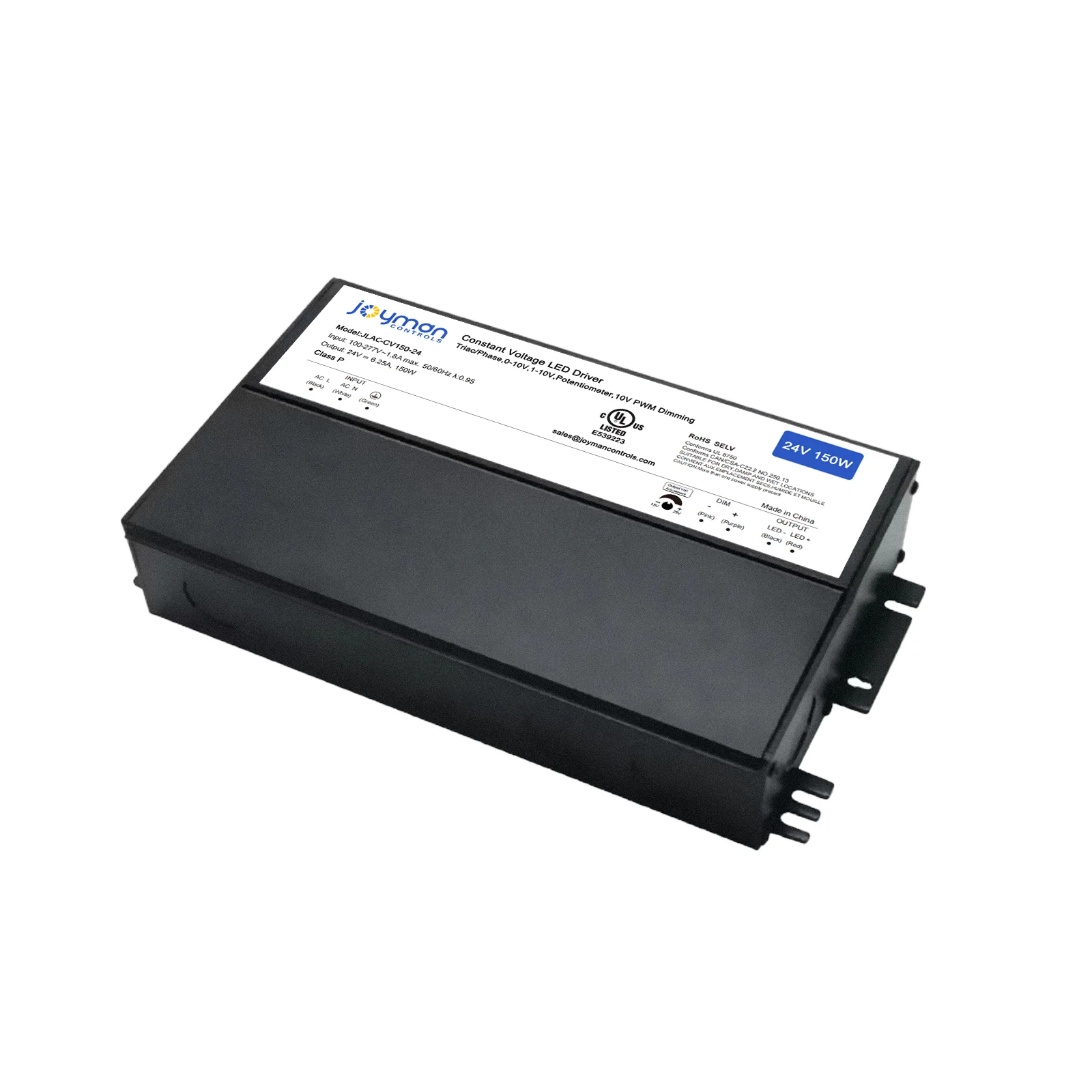 JLAC-CV150-12 5-in-1 Dimmable LED Driver with Integrated Junction Box