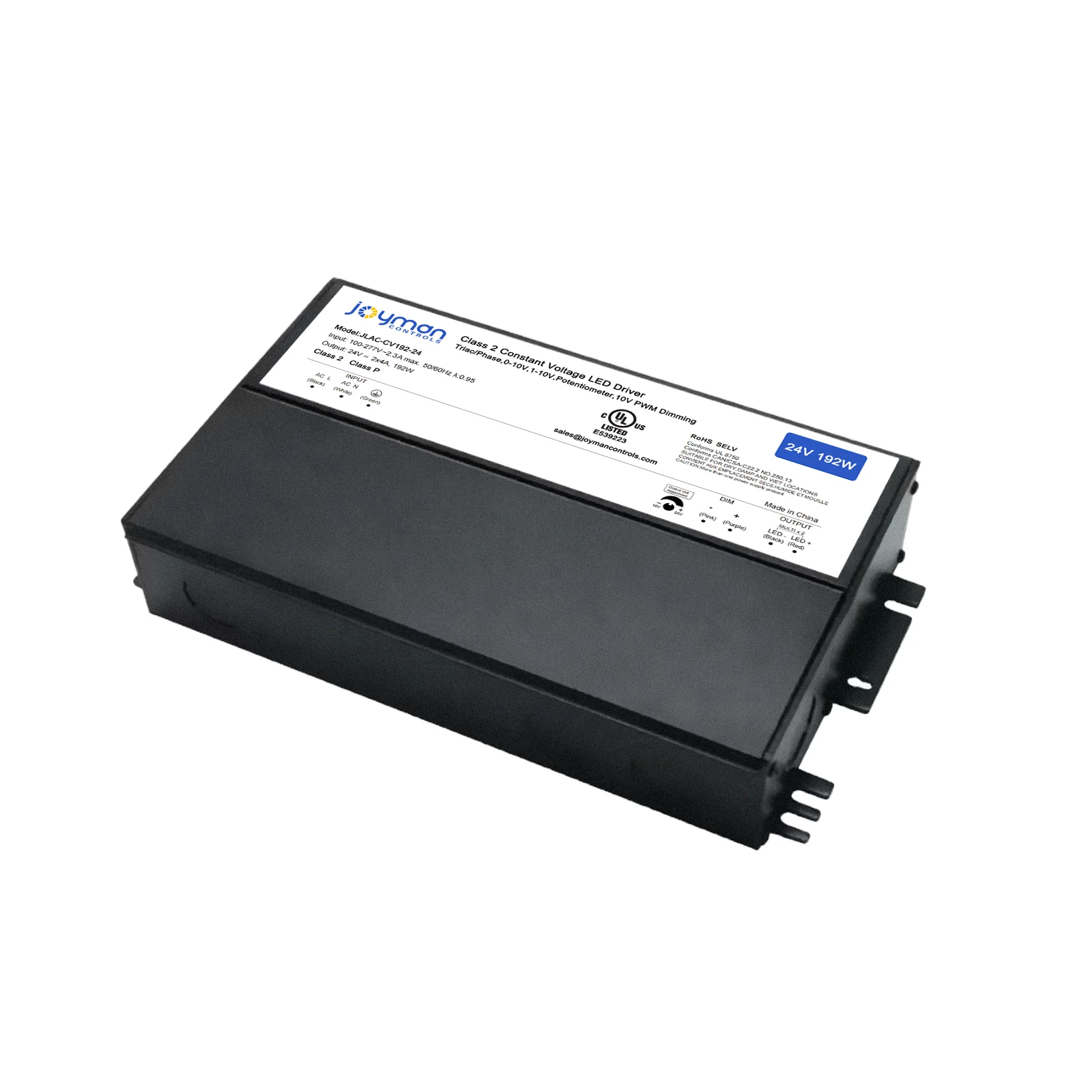 JLAC-CV192-48 5-in-1 Dimmable LED Driver with Integrated Junction Box